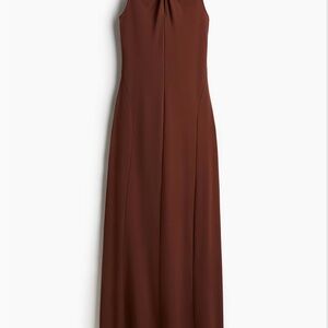 Elegant Brown Sleeveless Dress